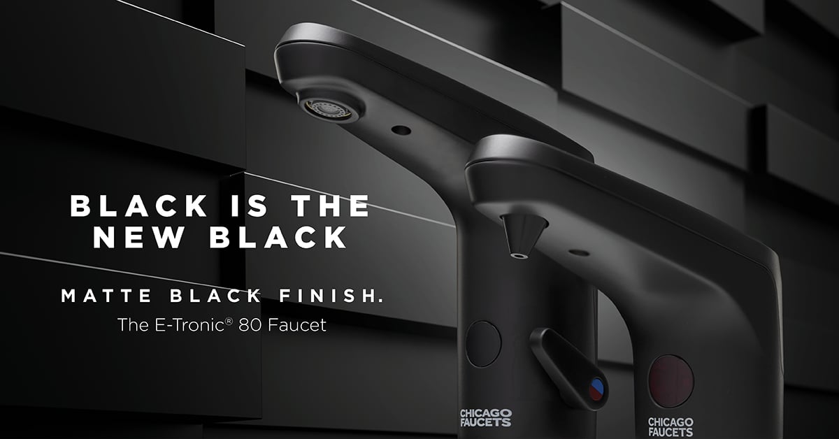 The most popular touch-free faucet series from Chicago Faucets, the E-Tronic® 80 touchless faucet and soap dispenser.